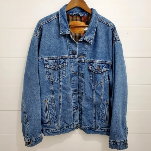 Levi's Jackets & Coats Vintage Levis Flannel Lined Truckers Denim